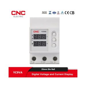 CNC YC9VA 2IN1 63A Adjustable Over & Under Voltage Protector Time Delay