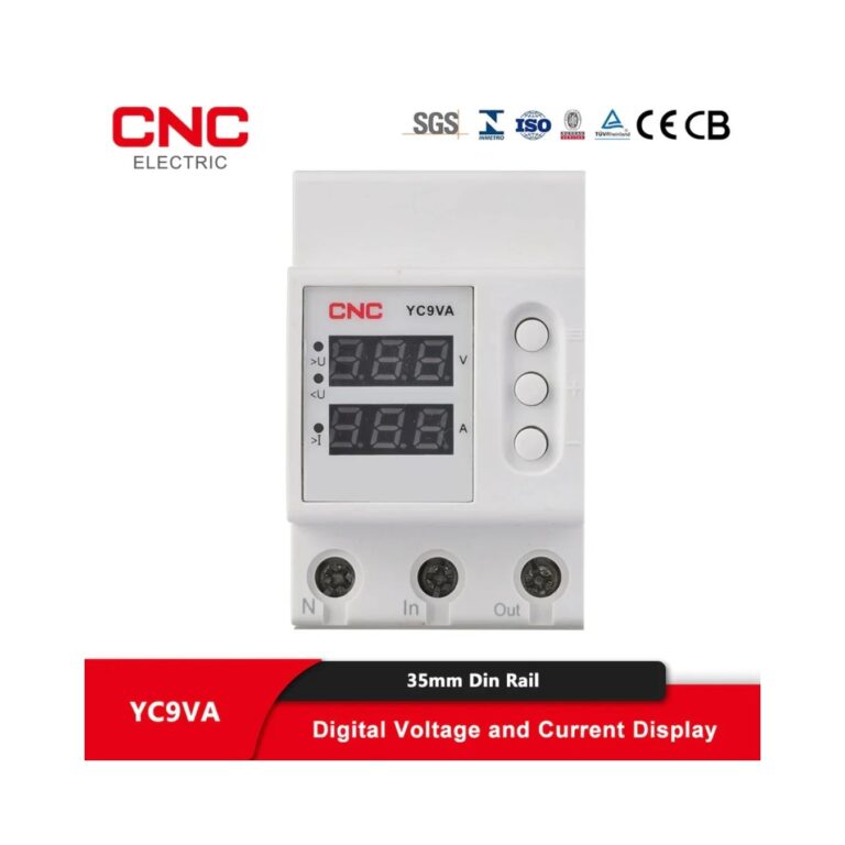 CNC YC9VA 2IN1 63A Adjustable Over & Under Voltage Protector Time Delay